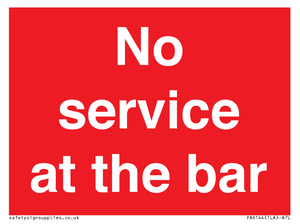 No service at the bar